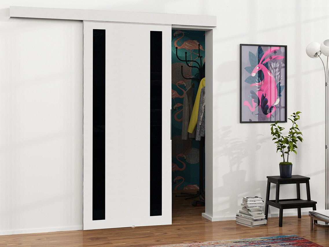 Раздвижные двери Dover 121 (Белый + Чёрный)