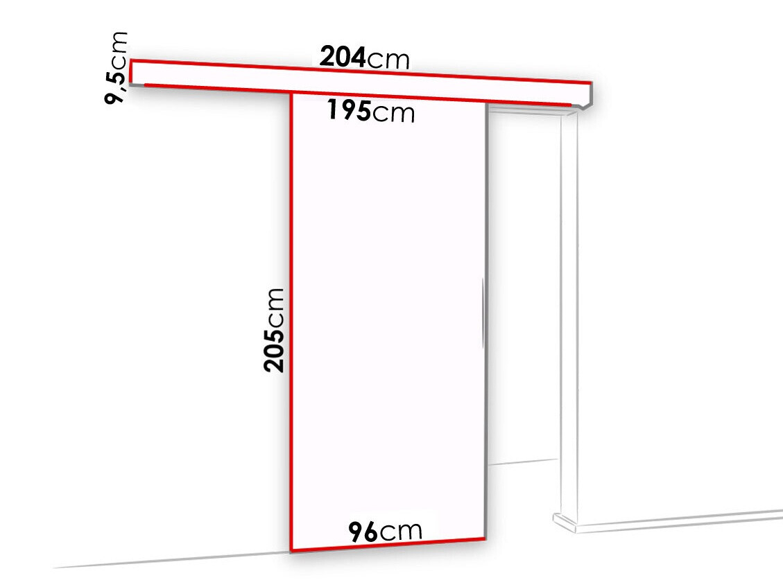 Раздвижные двери Dover 121 (Сонома Дуб + Чёрный)