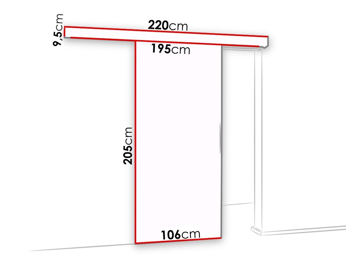 Раздвижные двери Dover 126 (Антрацит + Чёрный)