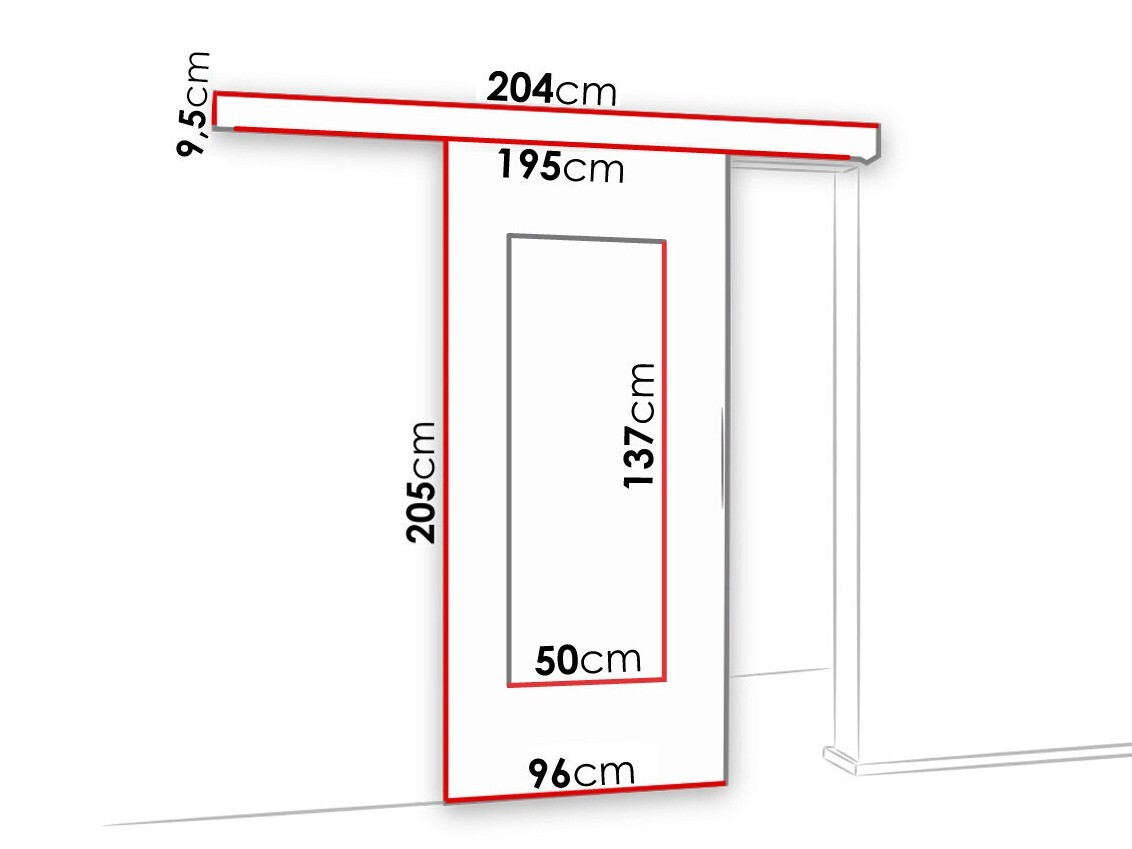 Bīdāmas durvis Dover 129 (Antracīts)