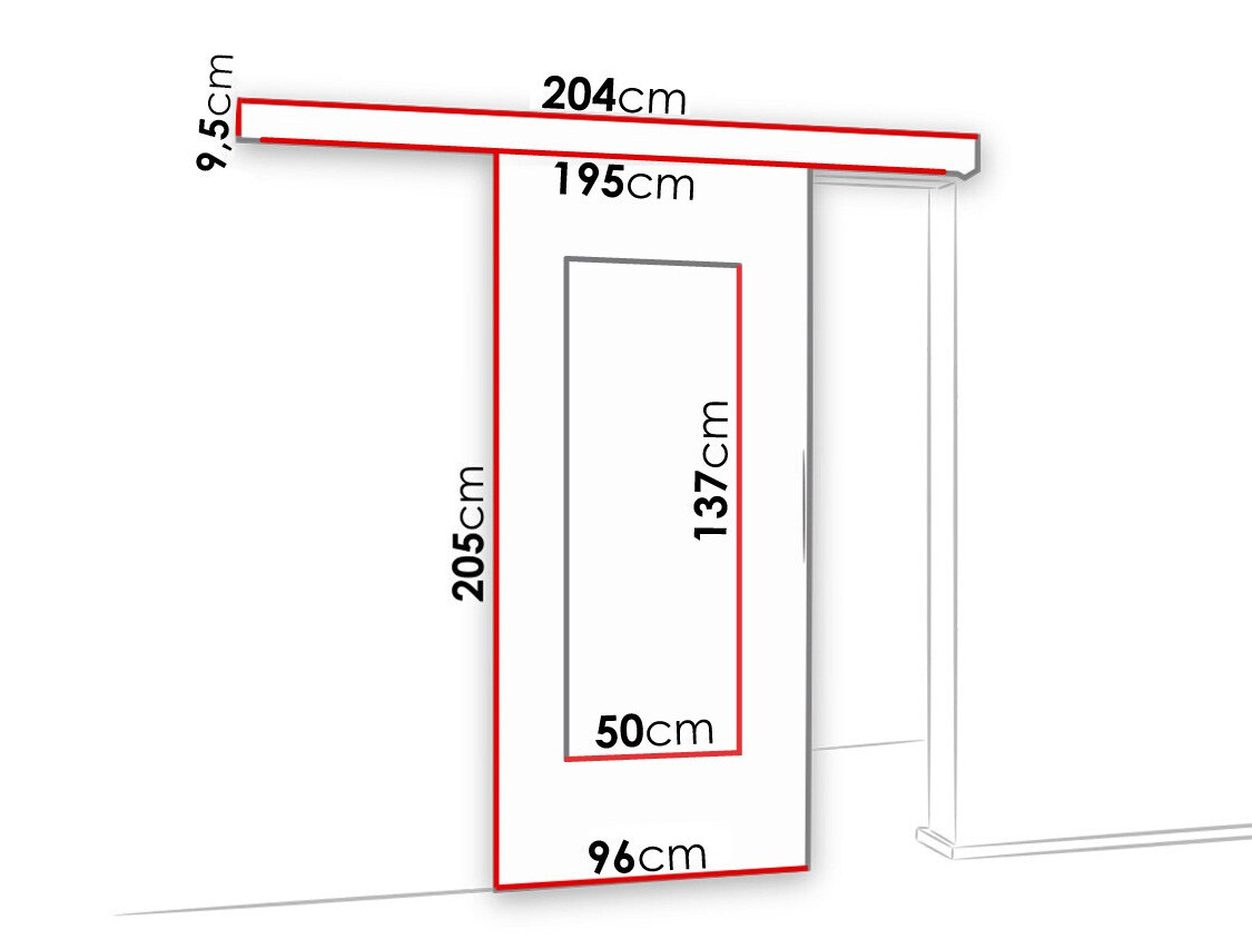 Bīdāmas durvis Dover 129 (Balts)