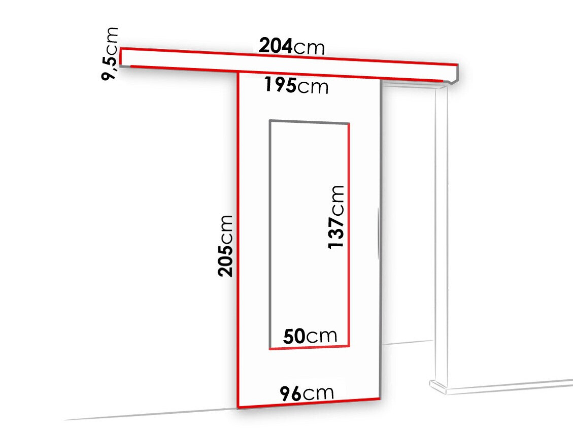 Bīdāmas durvis Dover 129 (Sonomas ozols)