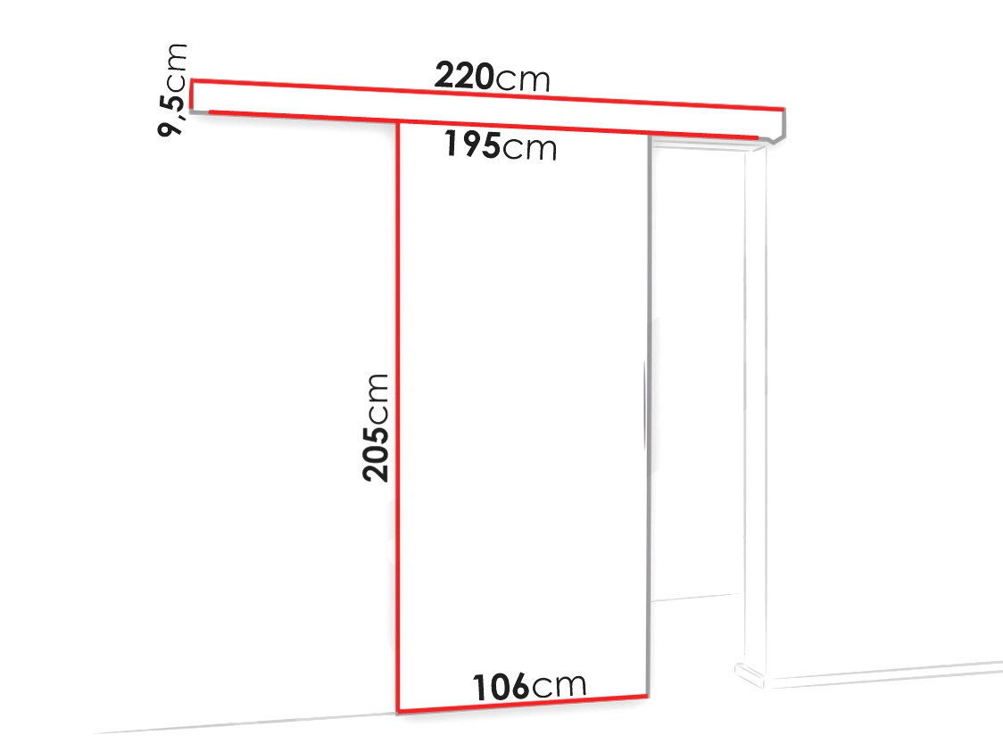 Bīdāmas durvis Dover 137 (Antracīts + Melns)