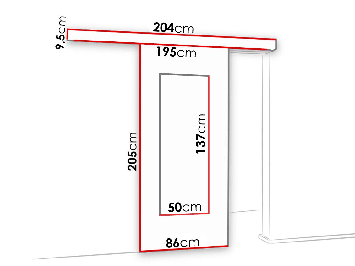 Раздвижные двери Dover 128 (Темный пепел)