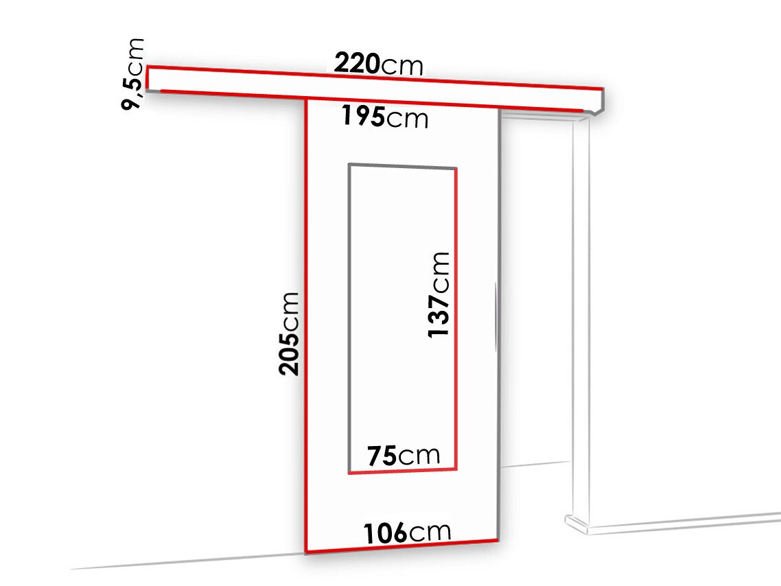 Раздвижные двери Dover 130 (Белый)