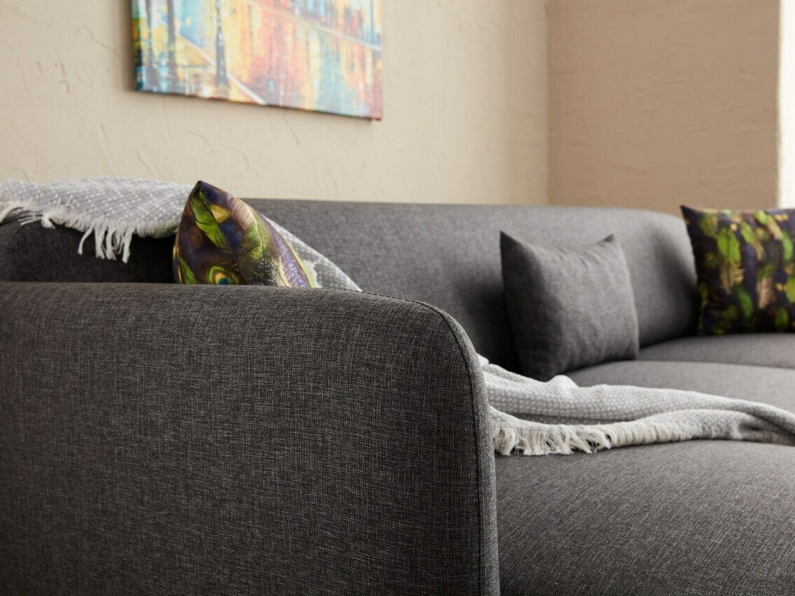 Stūra dīvāns Altadena 128 (Antracīts)