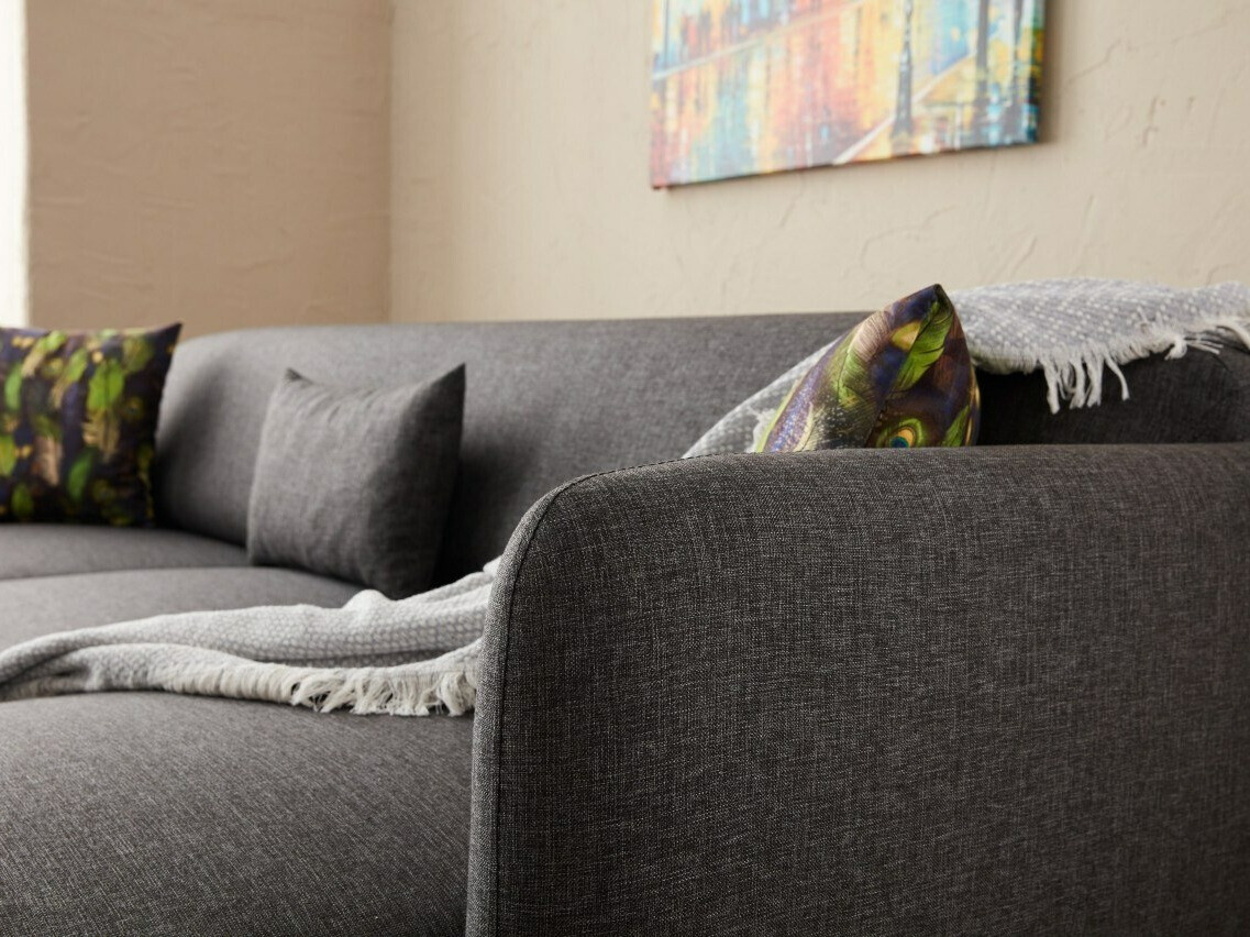 Stūra dīvāns Altadena 128 (Antracīts)