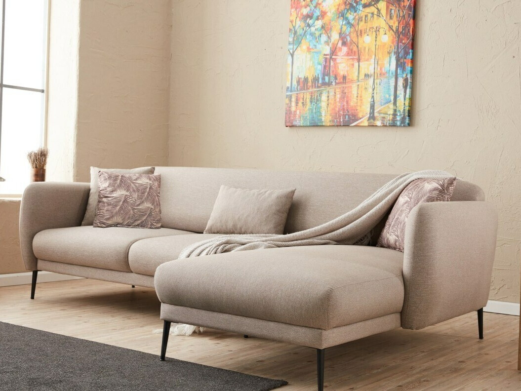 Stūra dīvāns Altadena 128 (Krēms)