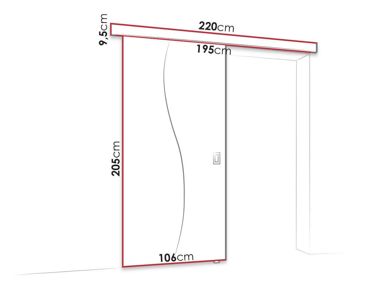 Bīdāmas durvis Dover 152 (Tumši pelni)
