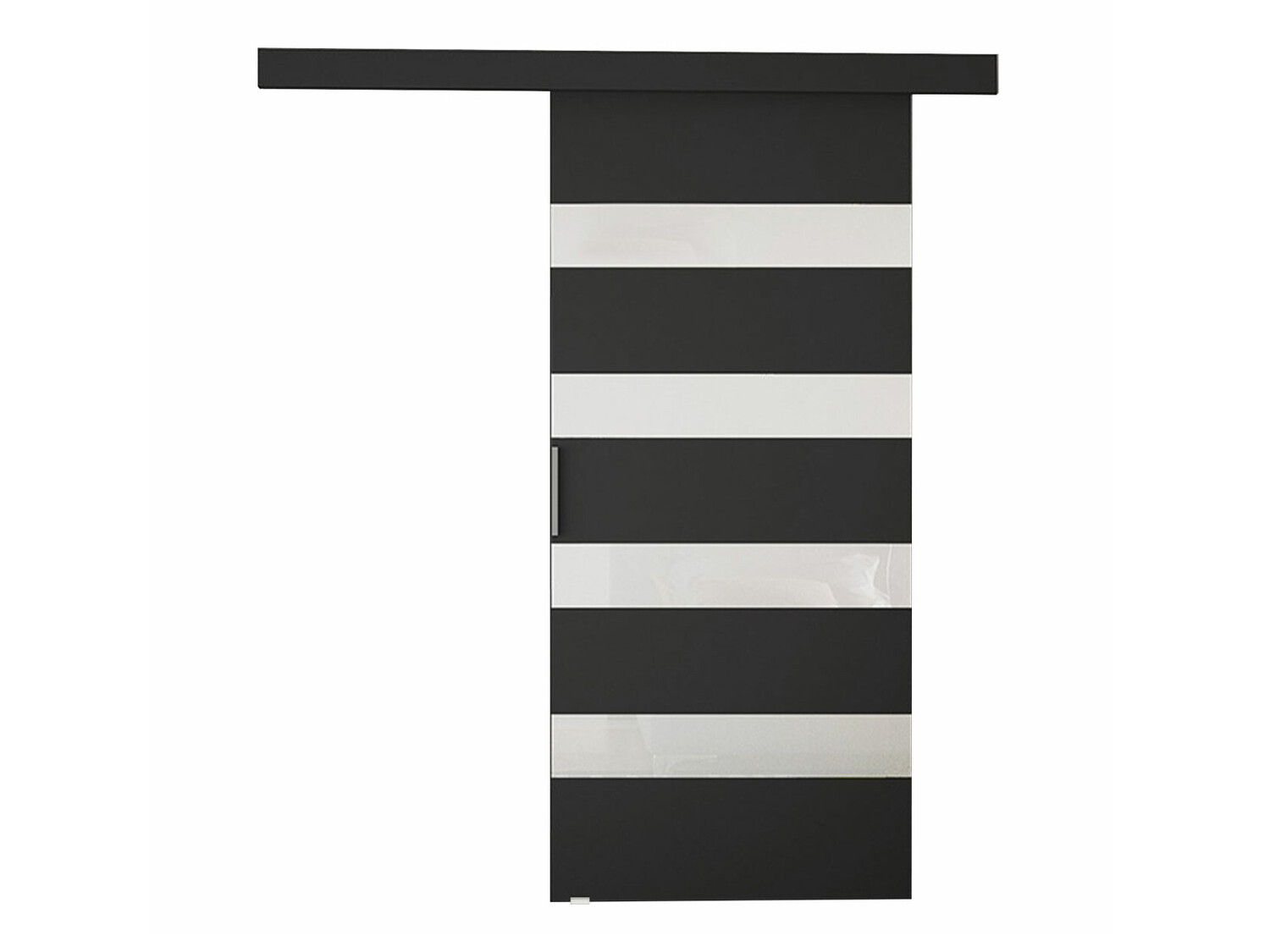 Bīdāmas durvis Closico 179 (Melns + Balts)