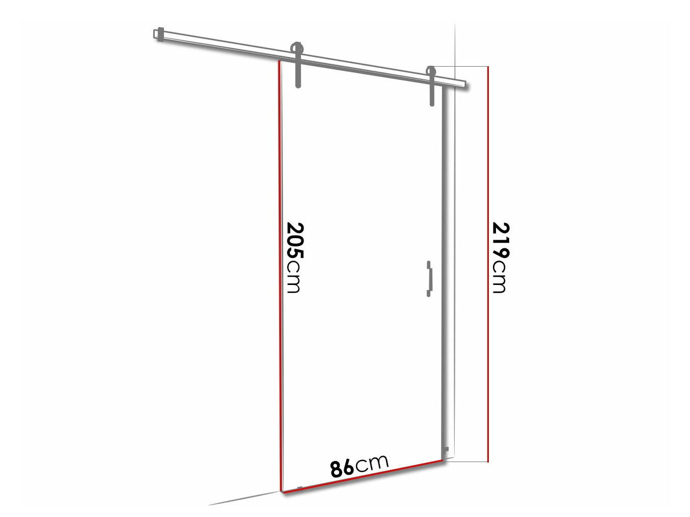 Bīdāmas durvis Dover 153 (Antracīts)