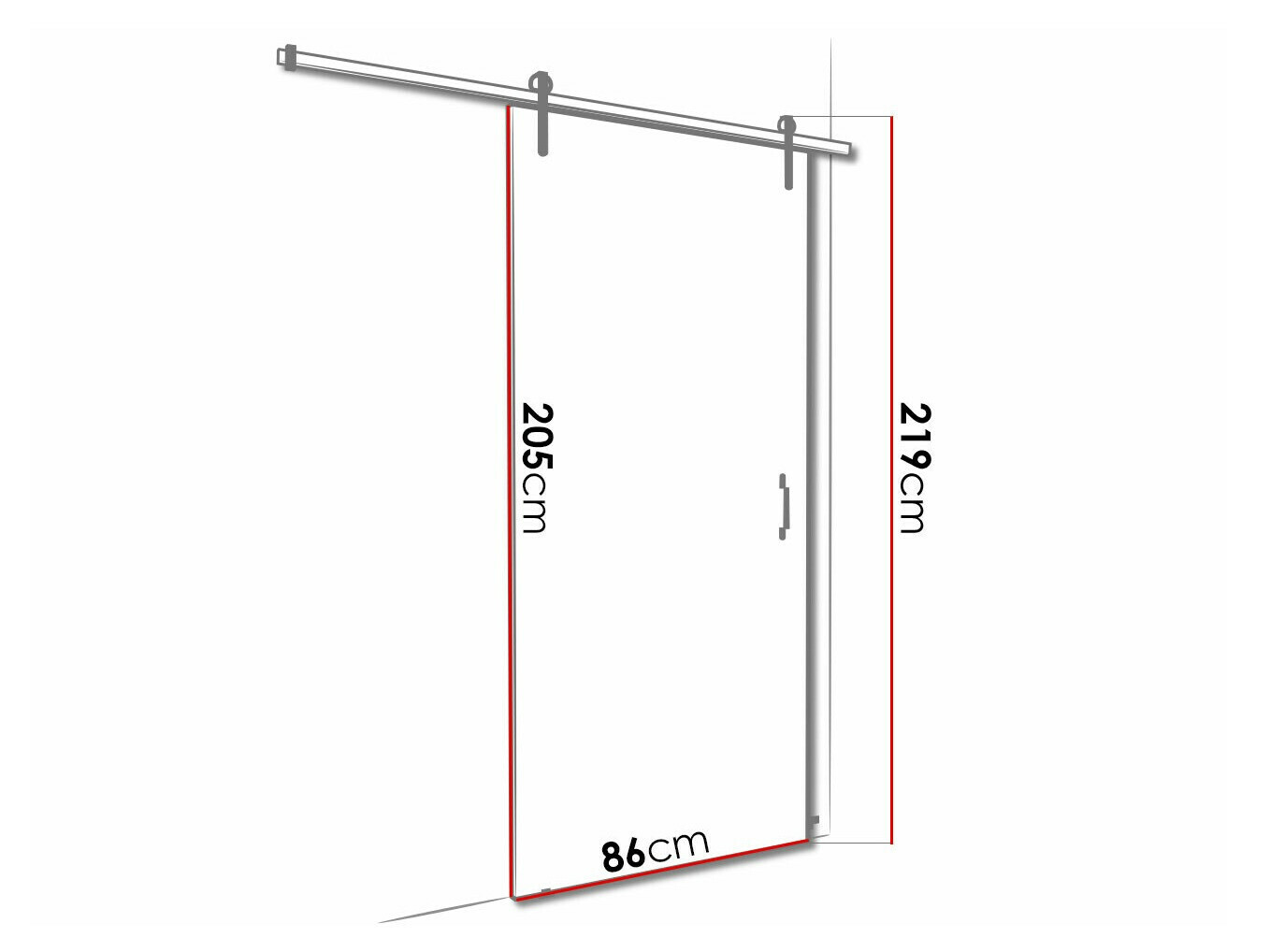 Bīdāmas durvis Dover 153 (Tumši pelni)