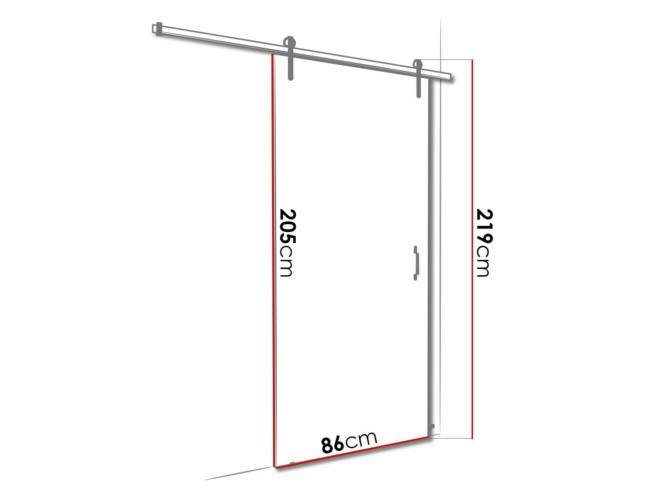 Bīdāmas durvis Dover 156 (Antracīts + Melns)