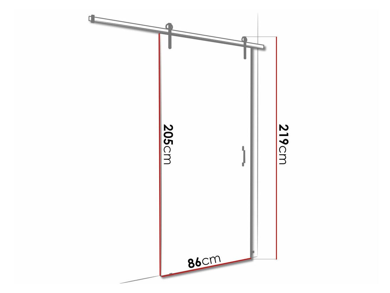 Bīdāmas durvis Dover 156 (Sonomas ozols + Melns)