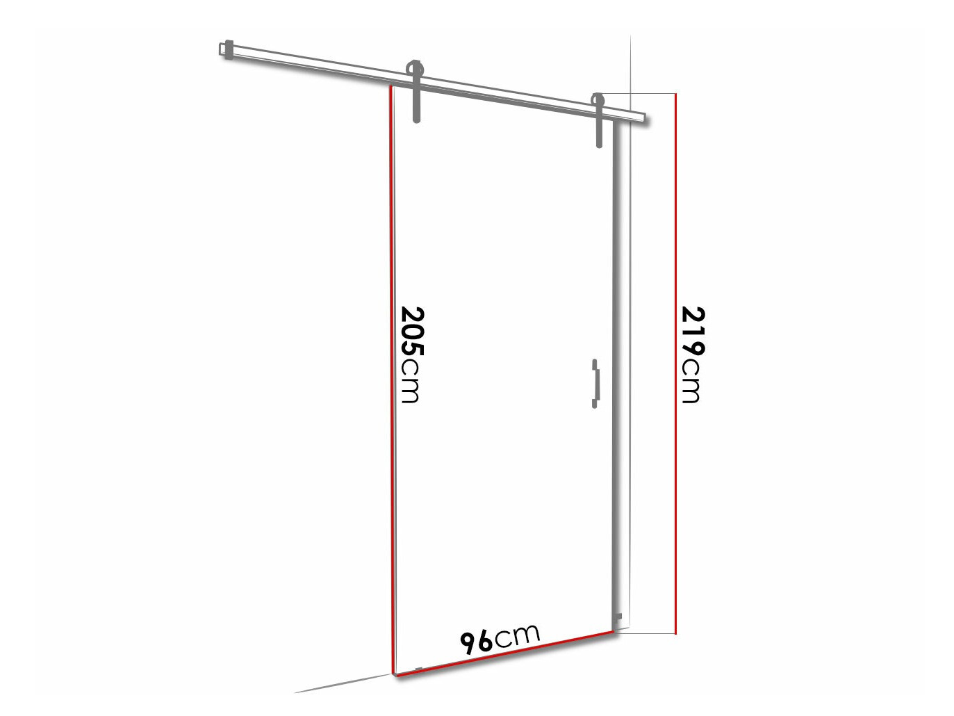Bīdāmas durvis Dover 157 (Antracīts + Melns)