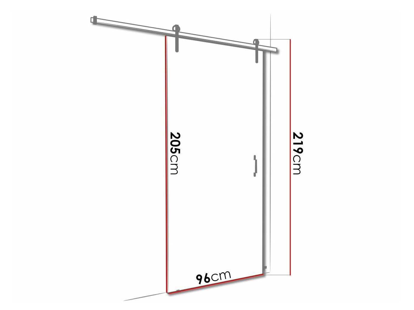 Bīdāmas durvis Dover 157 (Tumši pelni + Melns)