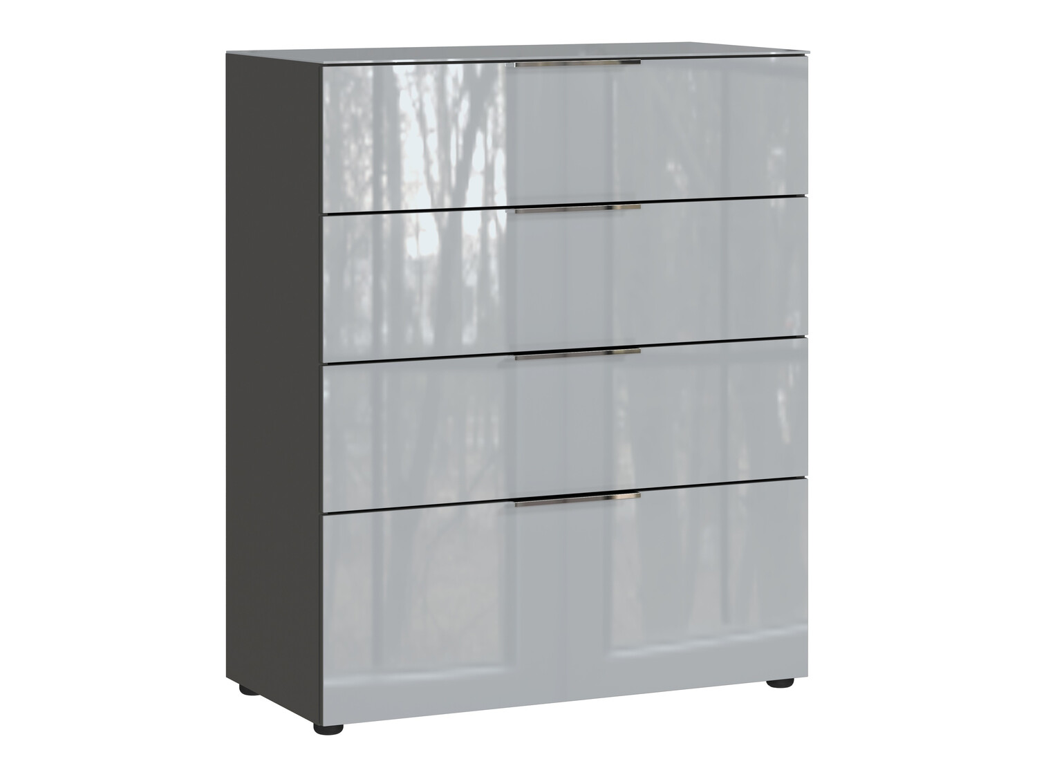 Kомод Sacramento 299 (Графит + Глянцевый серый)