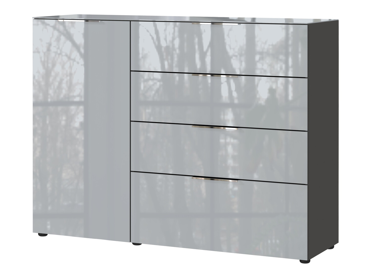 Kumode Sacramento 300 (Grafīts + Glancēts pelēks)