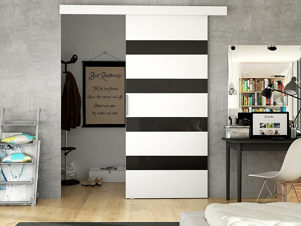 Раздвижные двери Closico 179 (Белый + Чёрный)