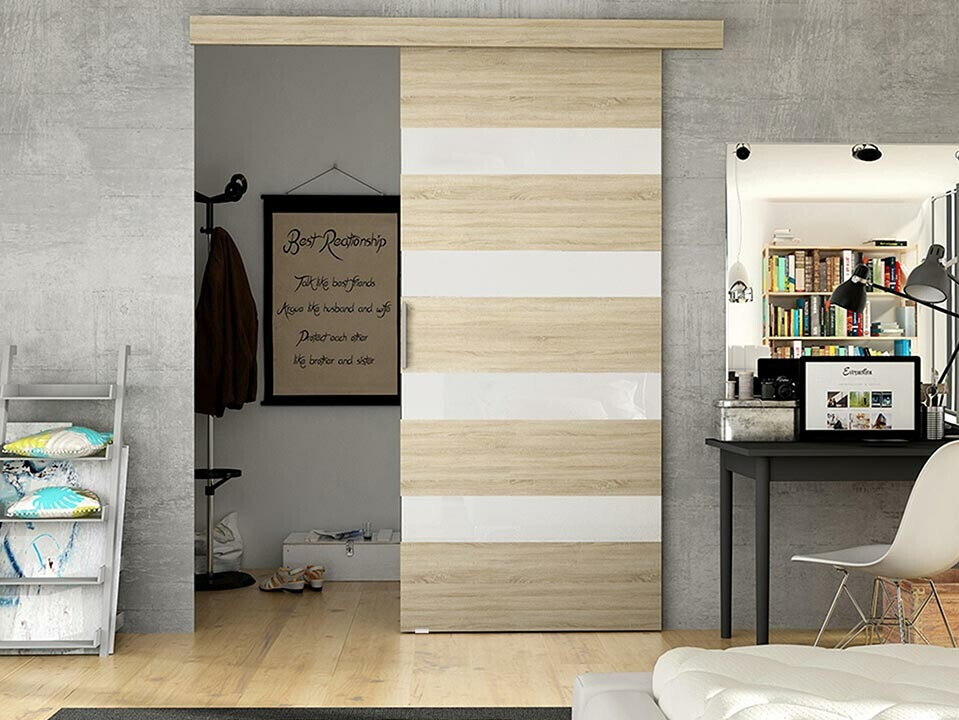 Раздвижные двери Closico 179 (Сонома Дуб + Белый)