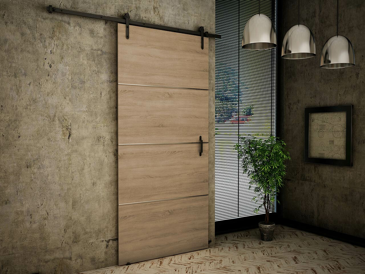 Раздвижные двери Dover 155 (Сонома Дуб)