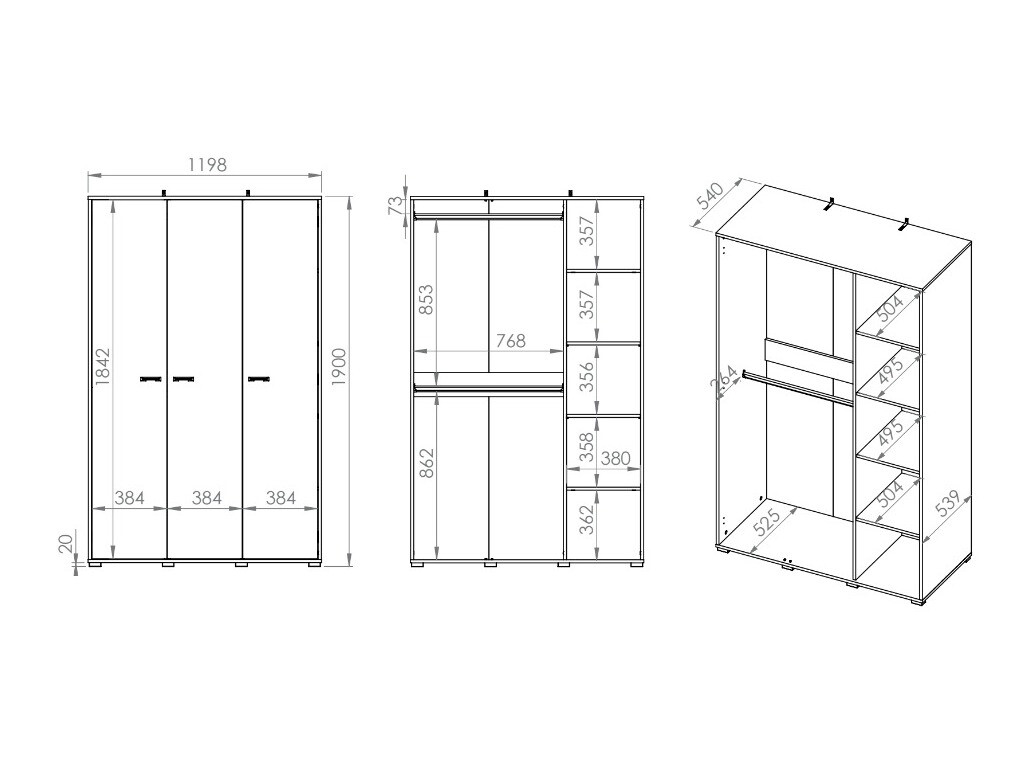 Шкаф Tortiva 100