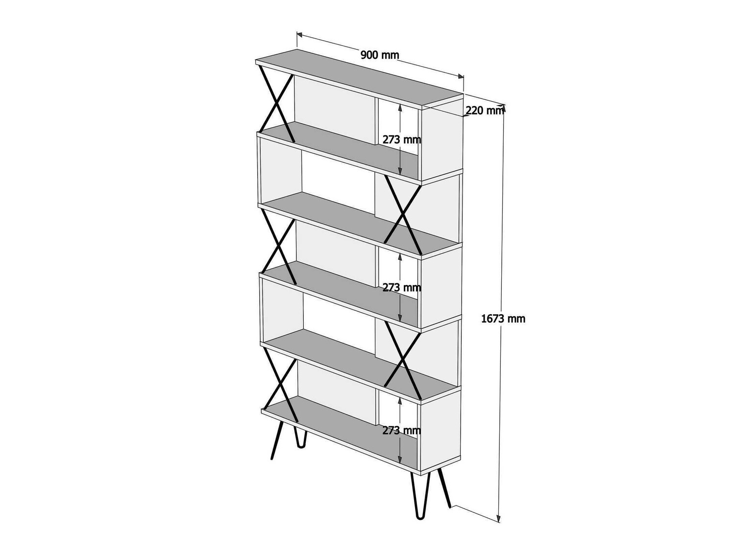 Стеллаж Kailua 138 (Дуб)