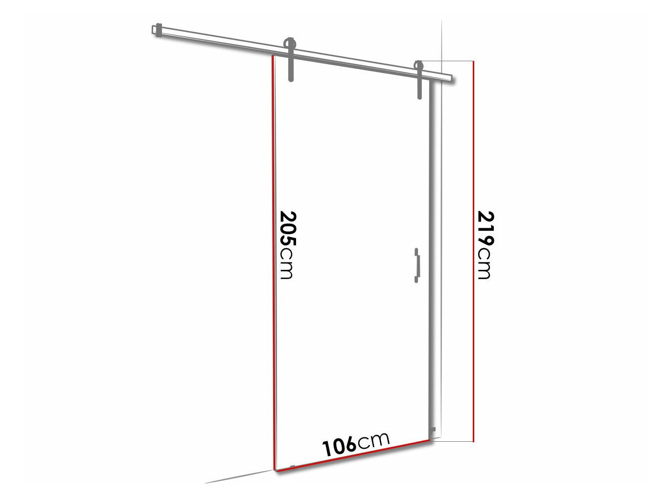 Bīdāmas durvis Dover 158 (Balts + Melns)