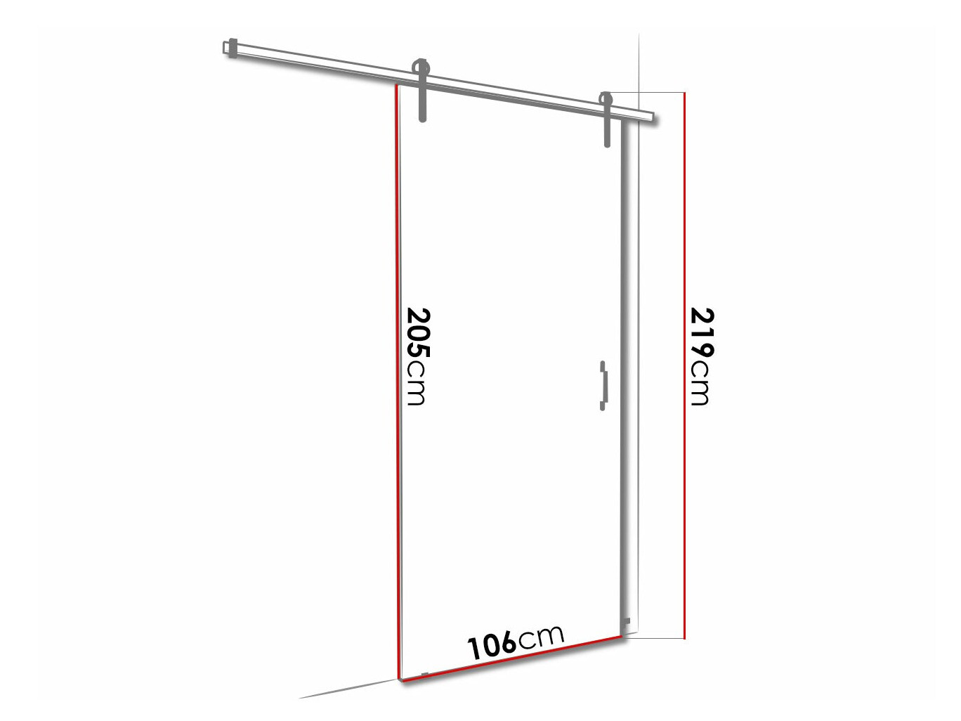 Bīdāmas durvis Dover 158 (Tumši pelni + Melns)