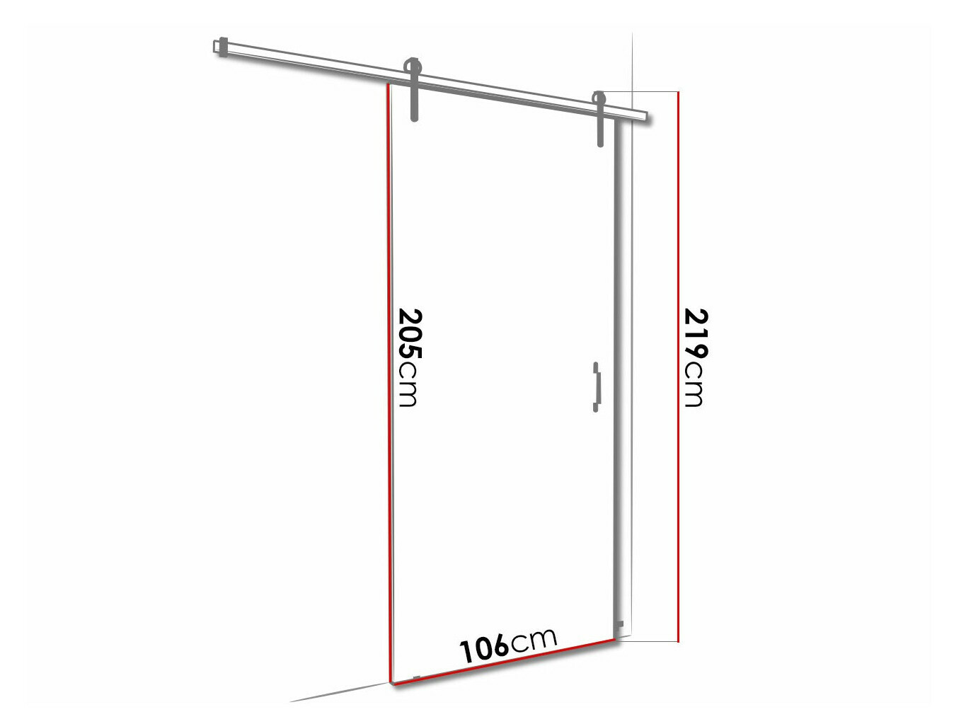 Bīdāmas durvis Dover 161 (Antracīts + Melns)