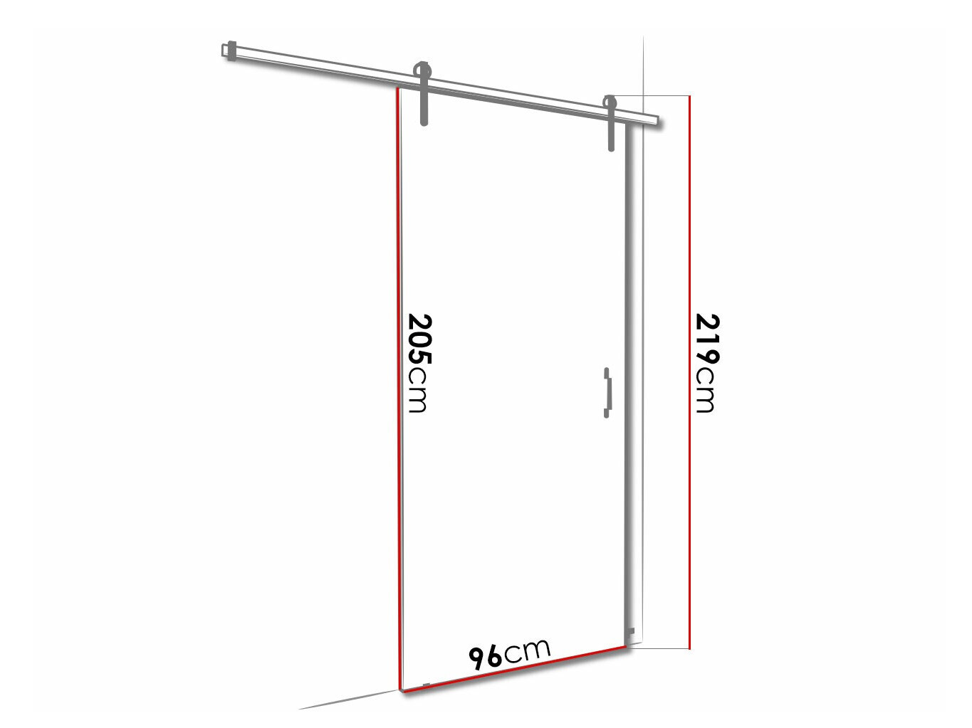 Bīdāmas durvis Dover 163 (Balts + Melns)