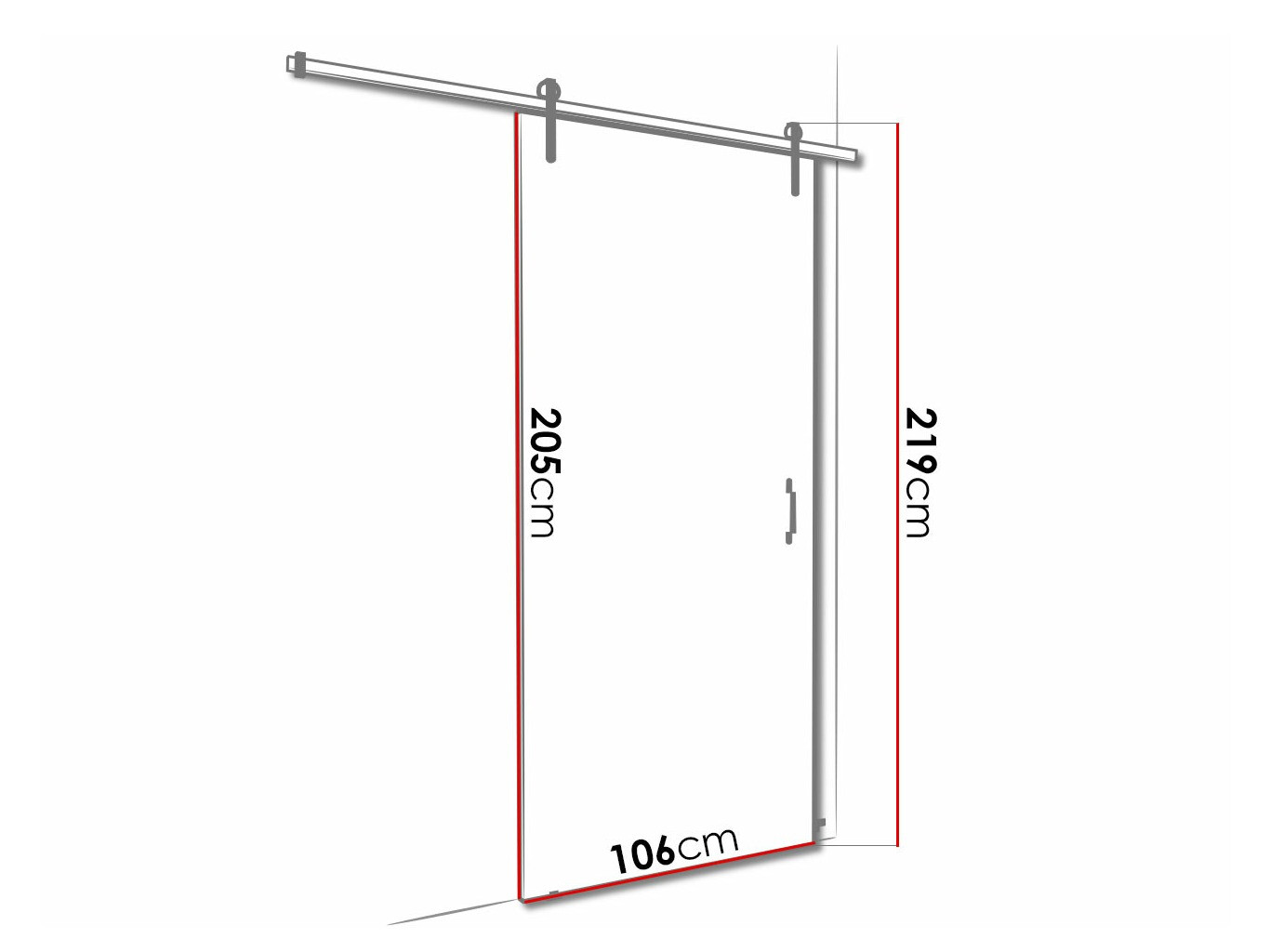 Bīdāmas durvis Dover 164 (Sonomas ozols + Melns)