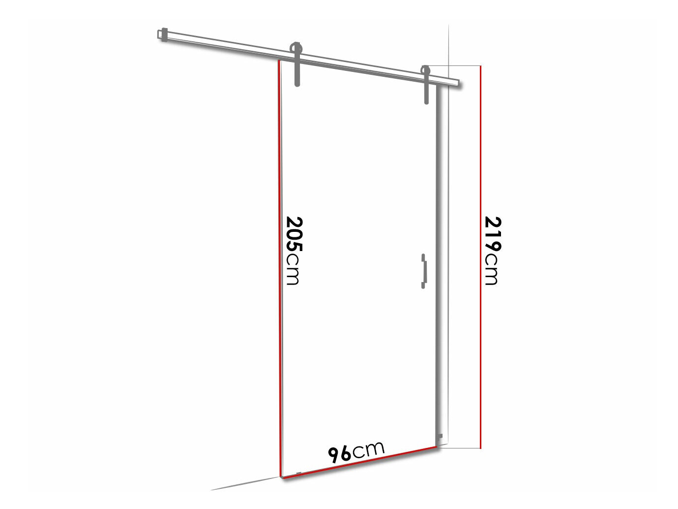 Bīdāmas durvis Dover 166 (Antracīts)