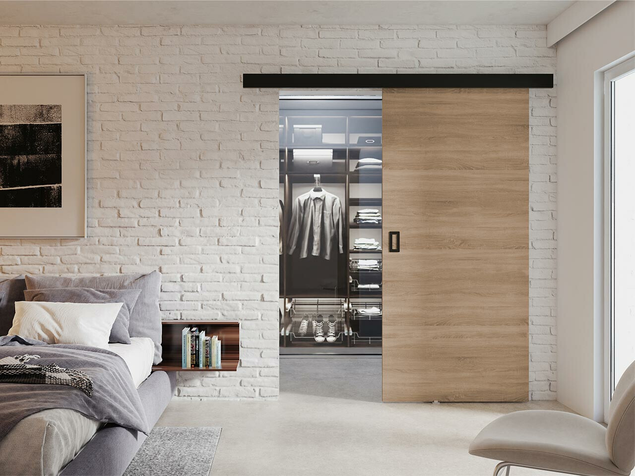 Bīdāmas durvis Dover 169 (Sonomas ozols)