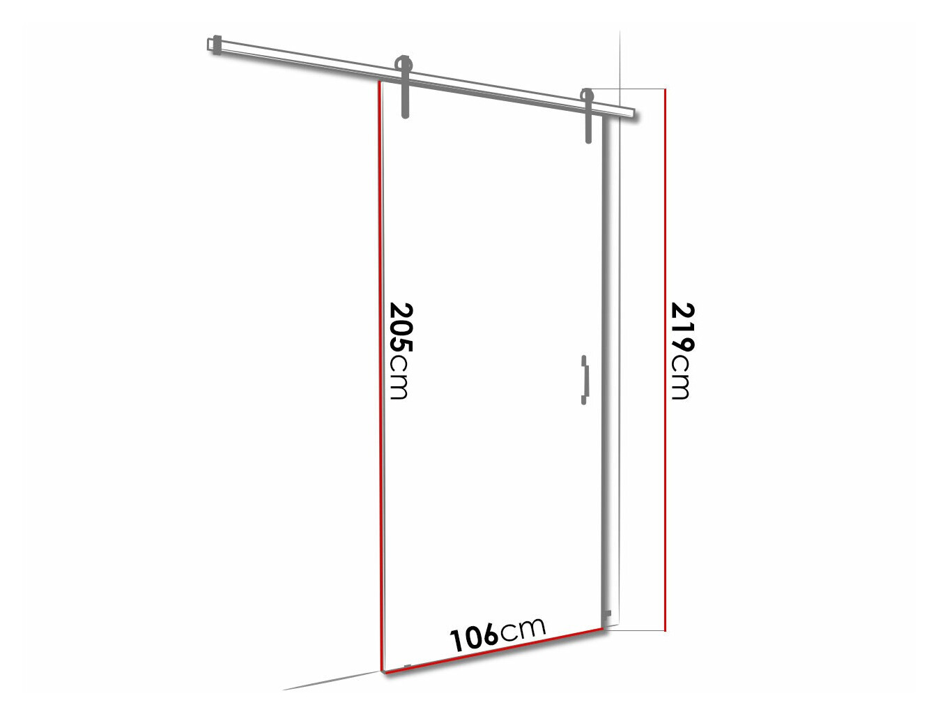 Раздвижные двери Dover 161 (Сонома Дуб + Чёрный)