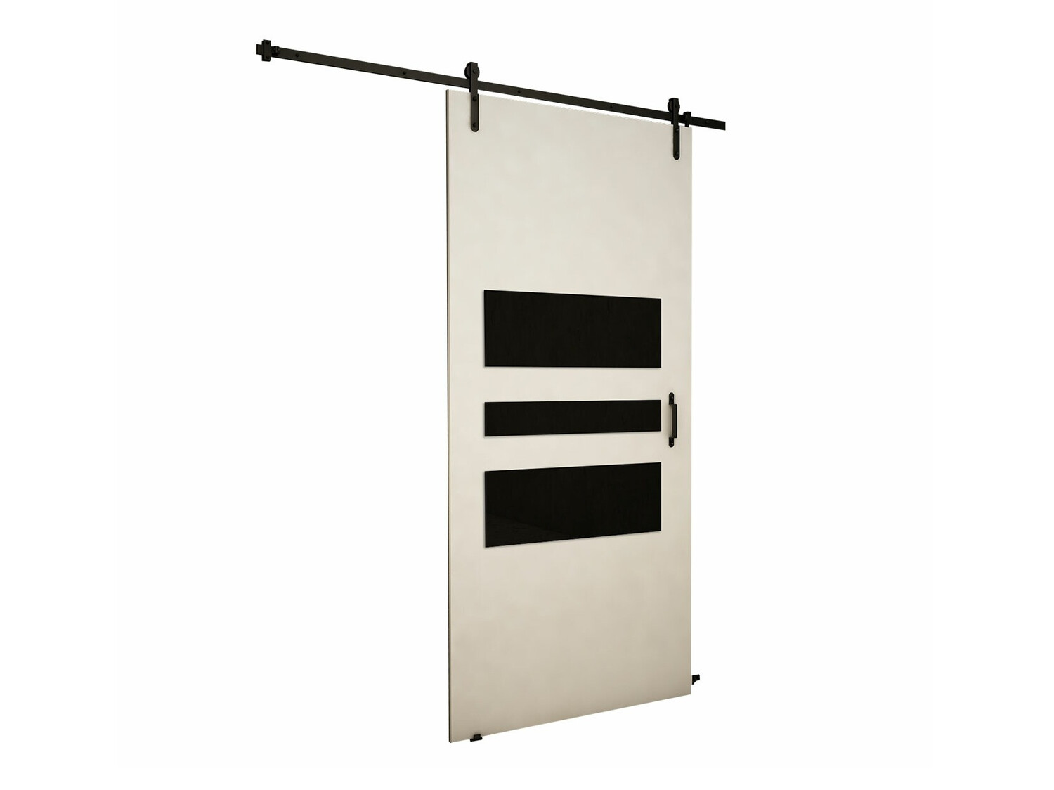 Раздвижные двери Dover 163 (Белый + Чёрный)