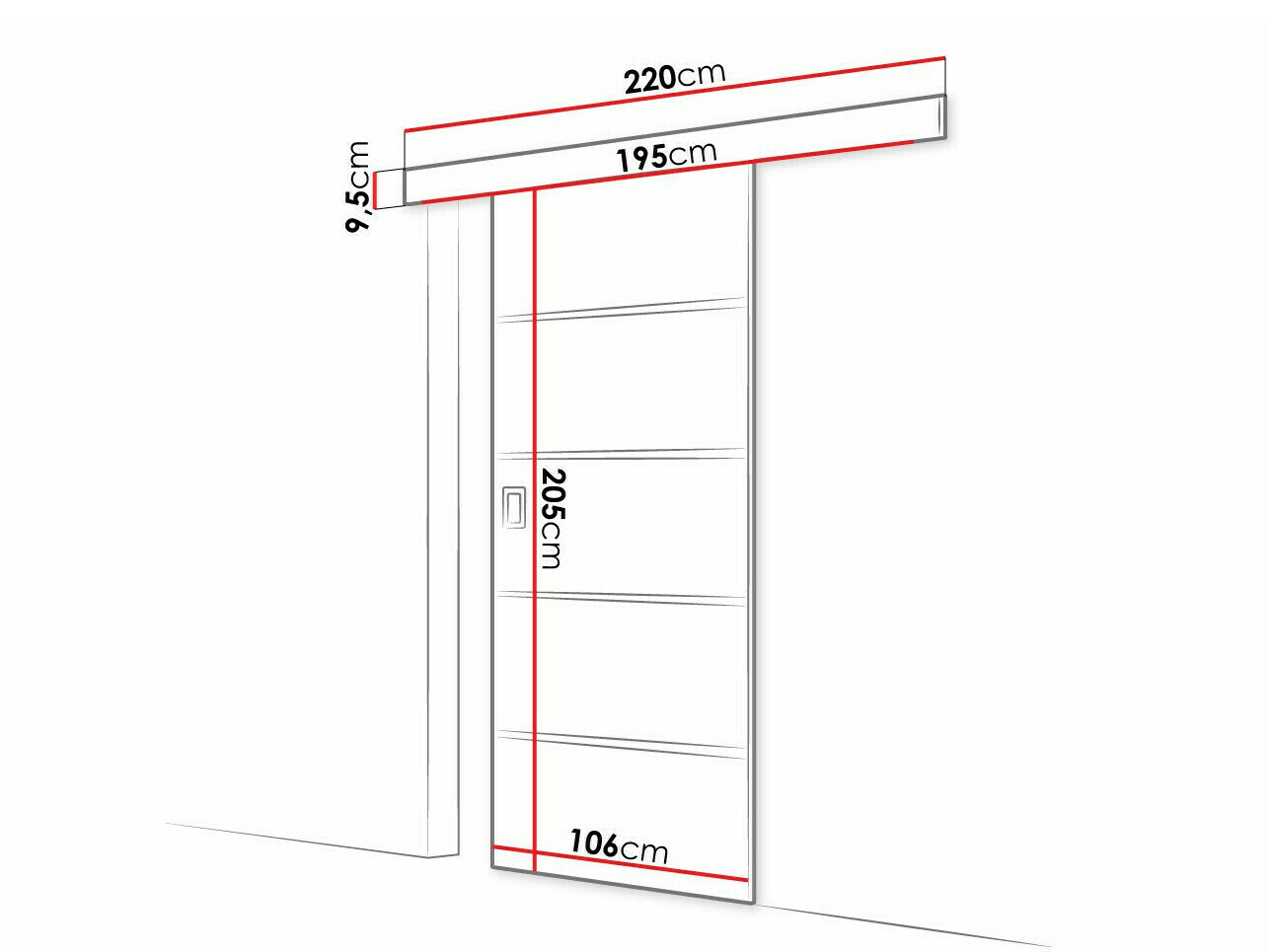 Bīdāmas durvis Dover 173 (Craft ozols)