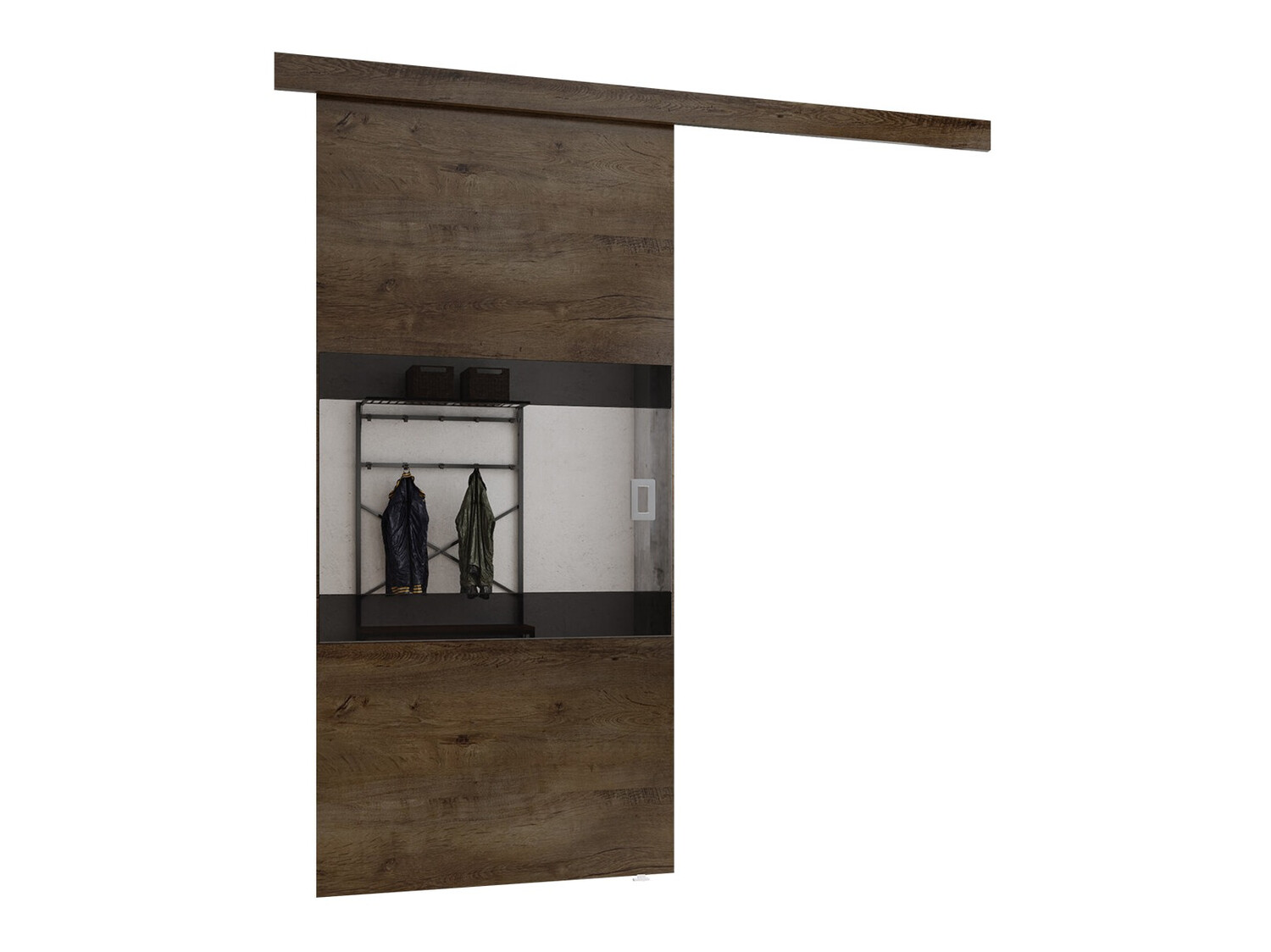 Bīdāmas durvis Dover 176 (Tumši pelni + Melns)