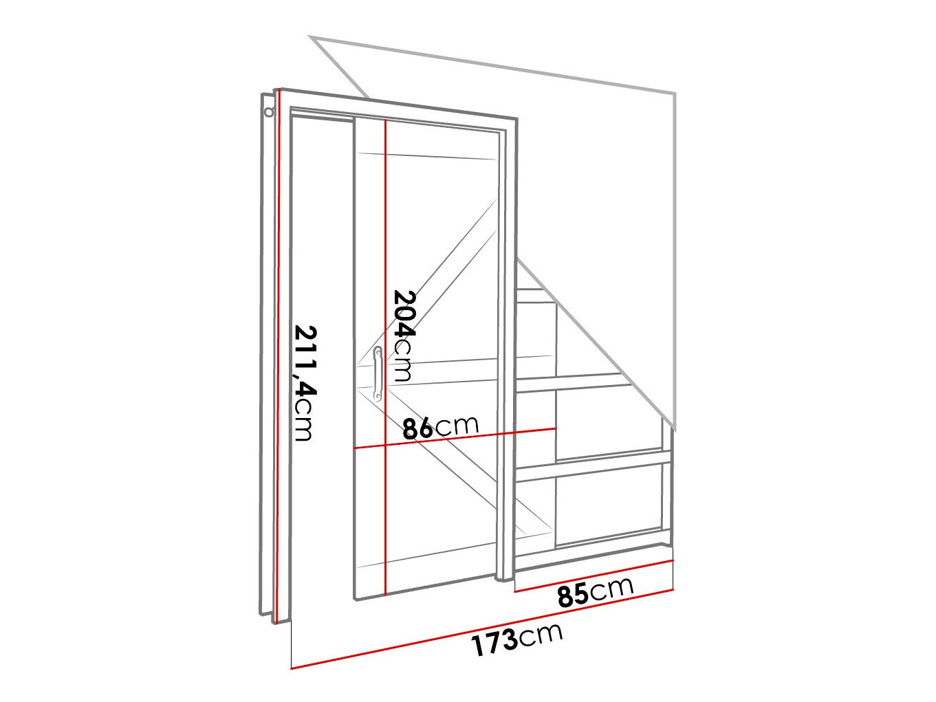 Bīdāmas durvis Dover 177