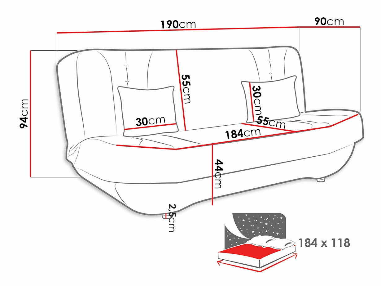 Диван-кровать Comfivo 239 (Matana 19 + Matana 17)