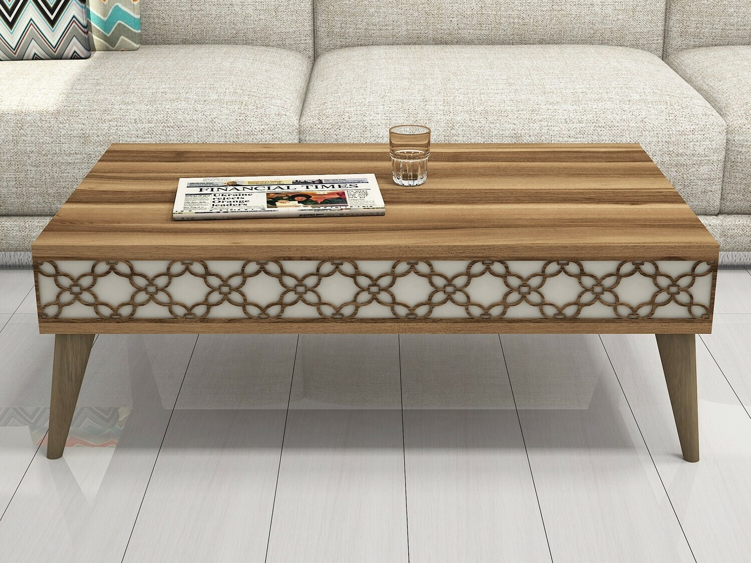 Žurnālu galdiņš Kailua 159 (Rieksts + Krēms)