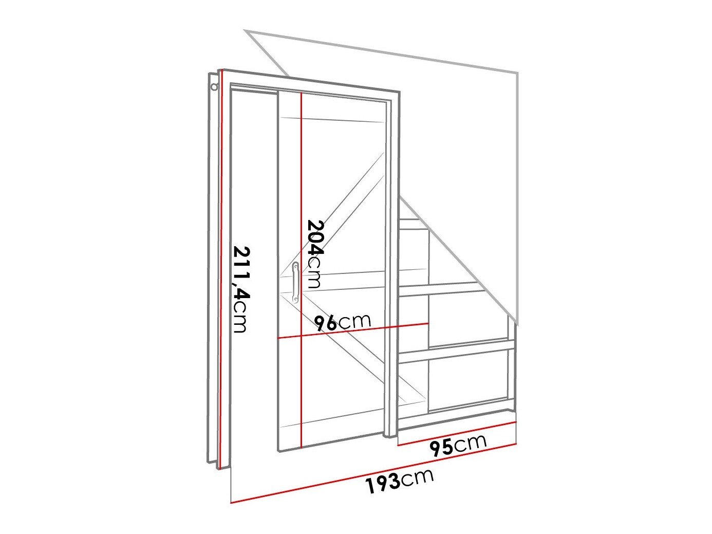 Bīdāmas durvis Dover 178