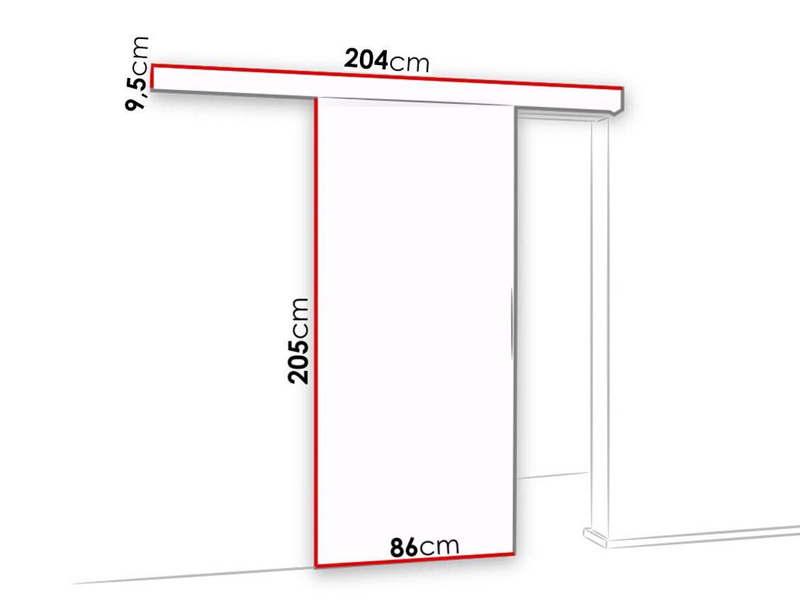 Bīdāmas durvis Dover 180