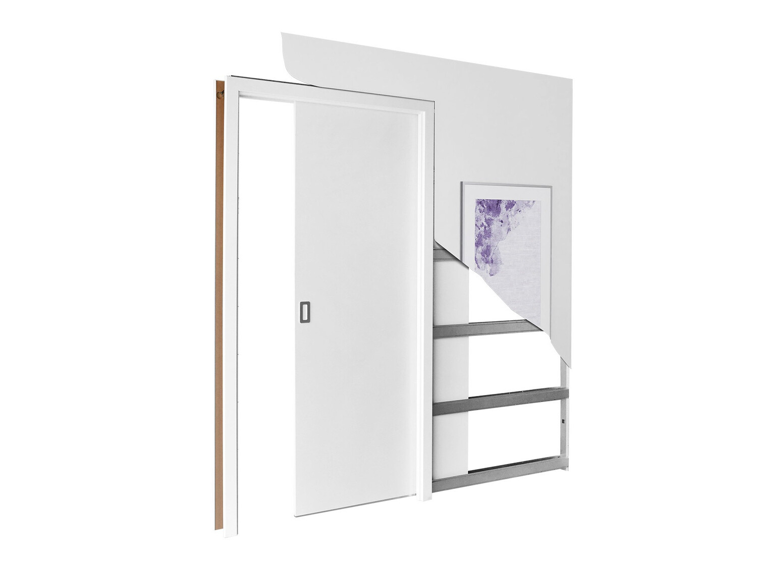 Bīdāmas durvis Dover 183 (Balts)