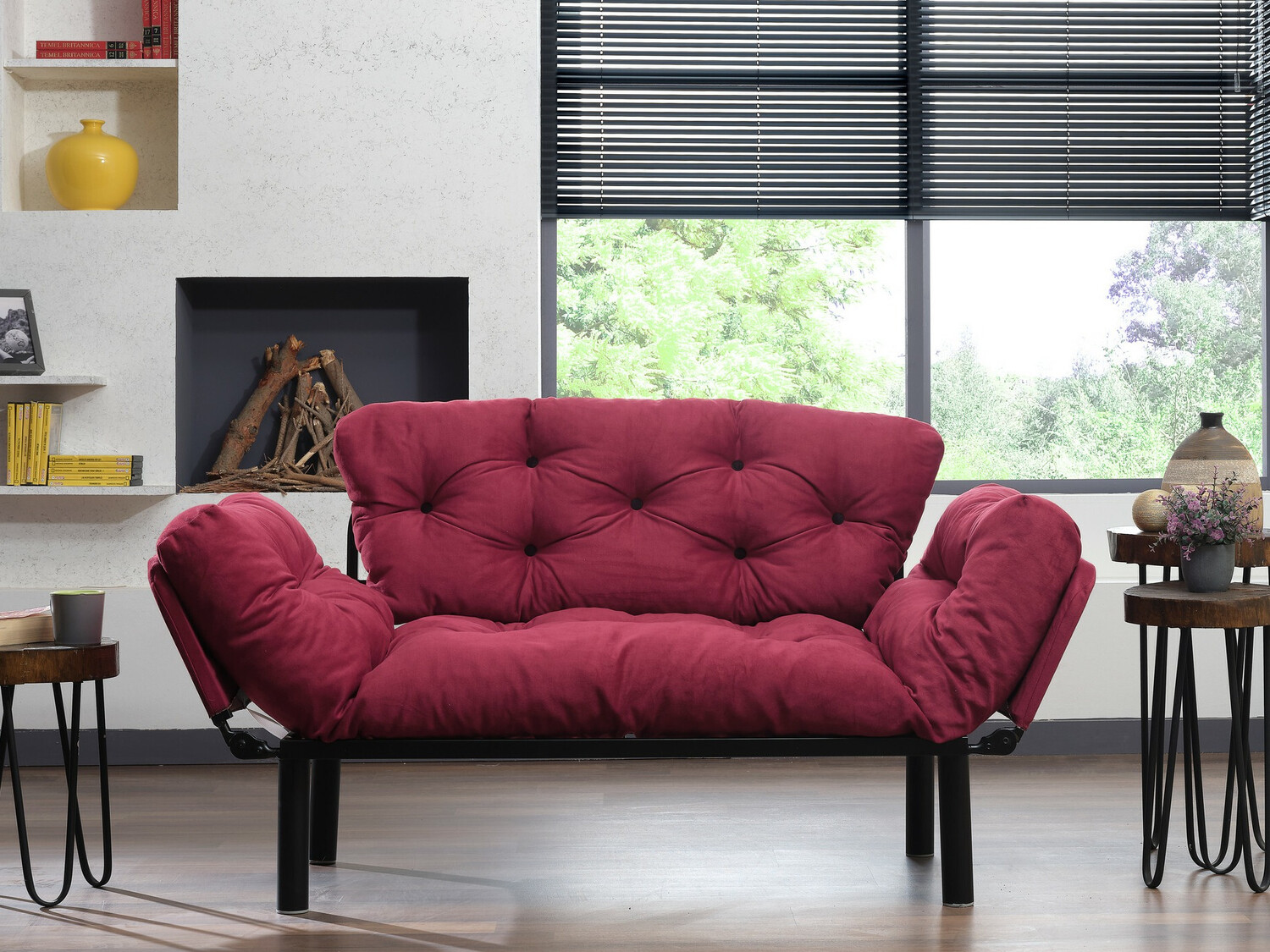 Dīvāns Altadena 130 (Bordo)