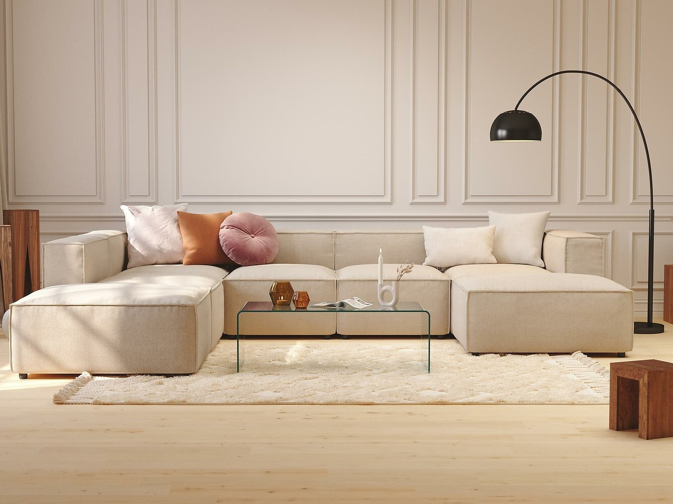 Moduļu stūra dīvāns Torbalo 107 (Grande 03)