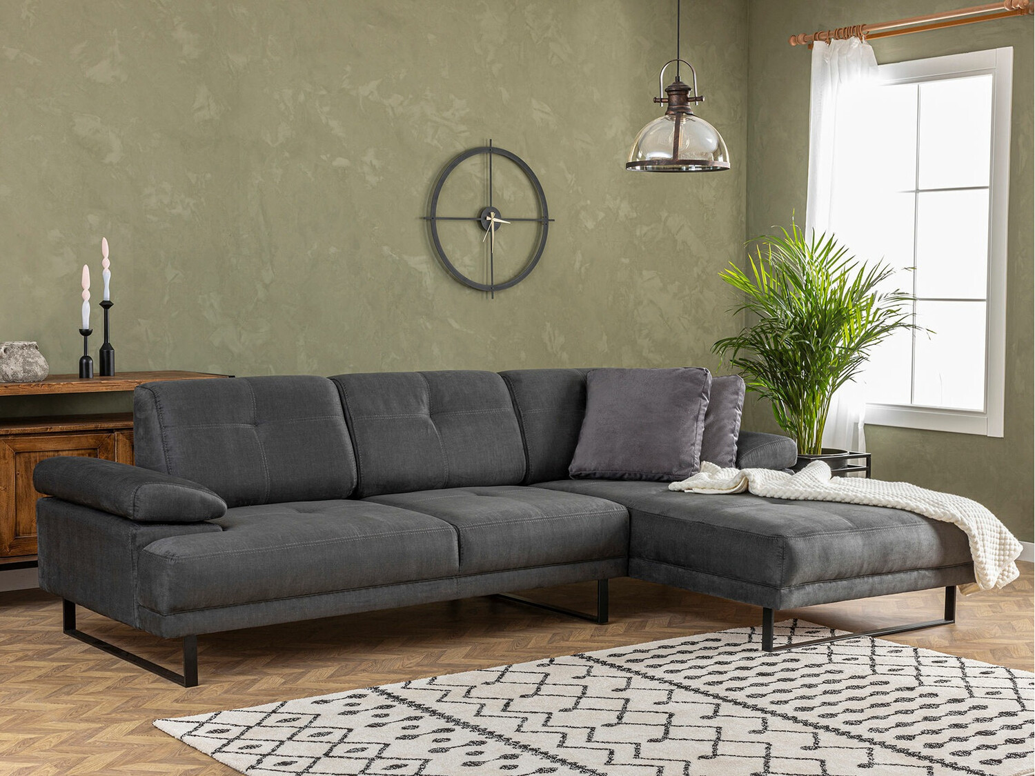 Stūra dīvāns Altadena 141 (Antracīts)