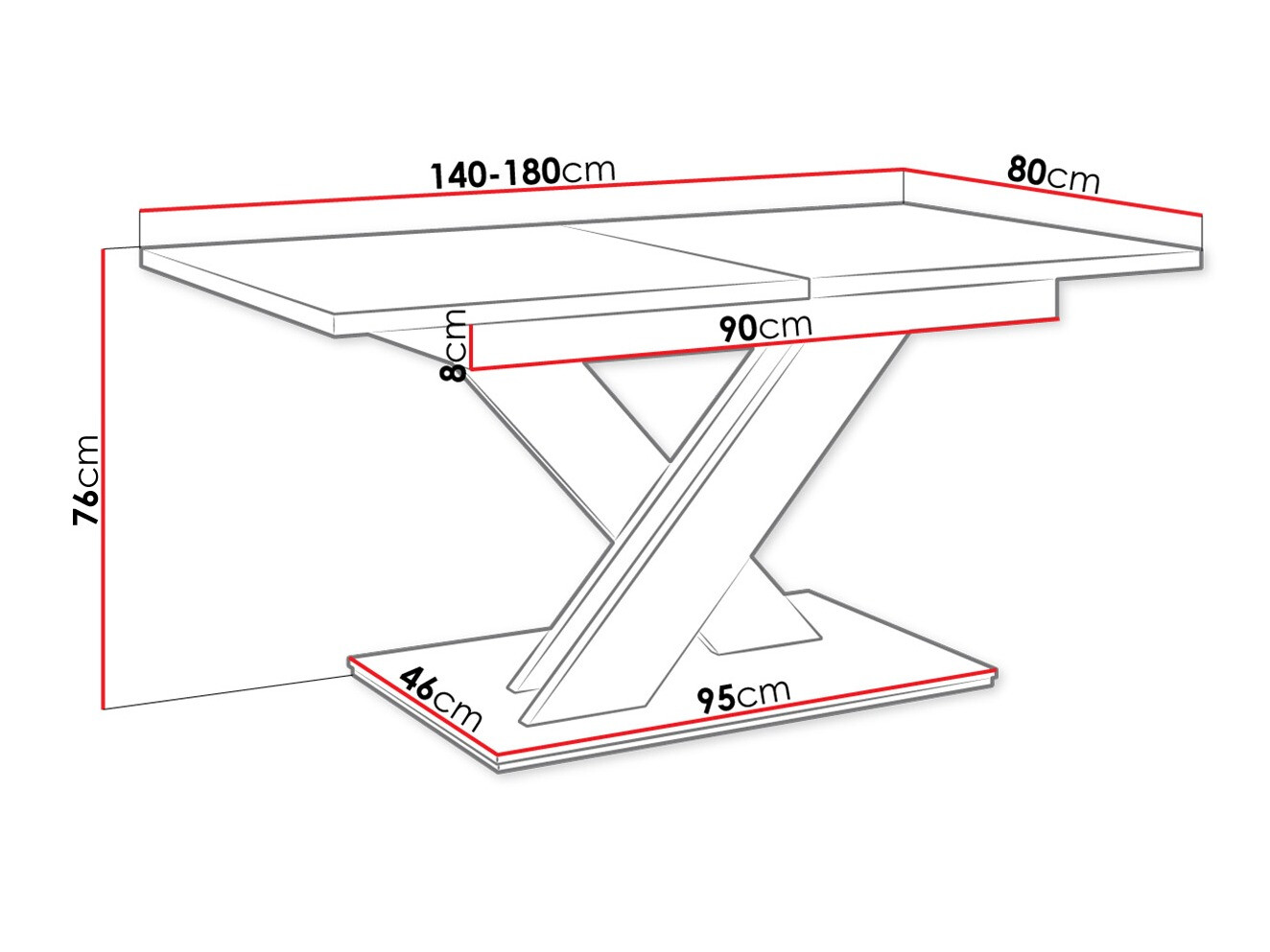 Cтол Goodyear 103 (Белый + Бетон)