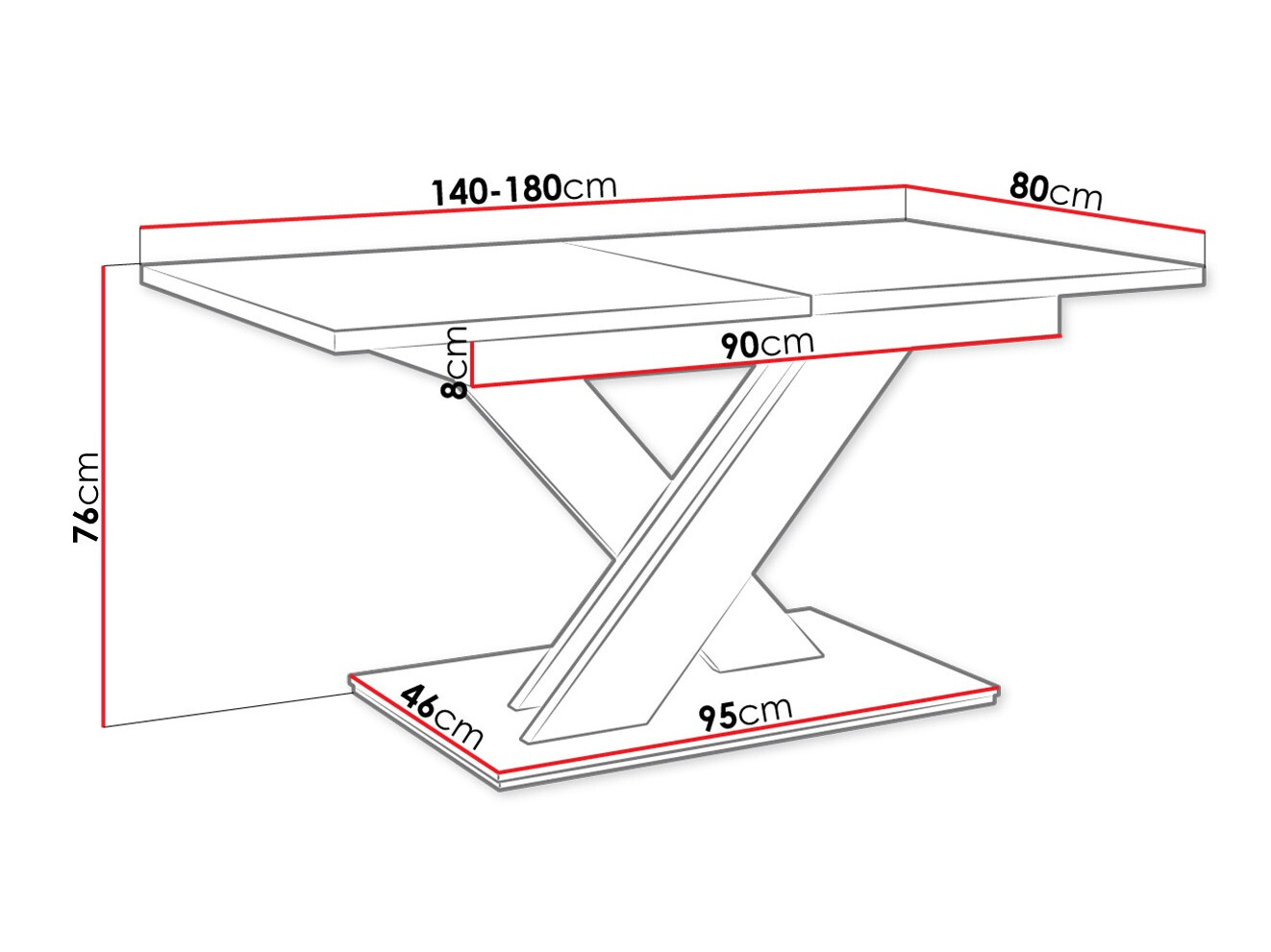 Galds Goodyear 103 (Glancēts balts + Sonomas ozols)