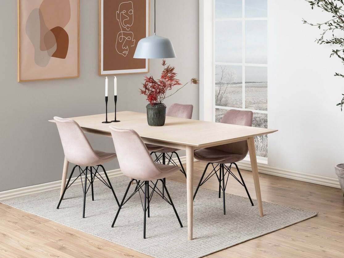 Обеденный гарнитур Norsica 330 (Dusty-розовый + Чёрный)